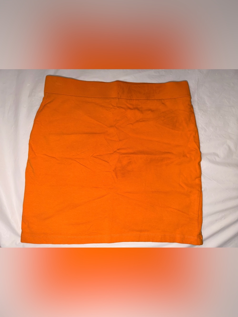 Forever 21 Bright Orange Knit Mini Skirt